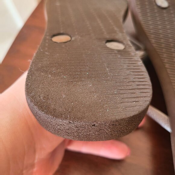 Havaianas Slim US Size 4/5 EU Size 37 Brown Animal Print Flip Flop Sandals - Picture 6 of 6